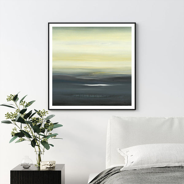 Posters & Prints Wall Art 40Cmx40cm Land Of Serenity Black Frame Canvas