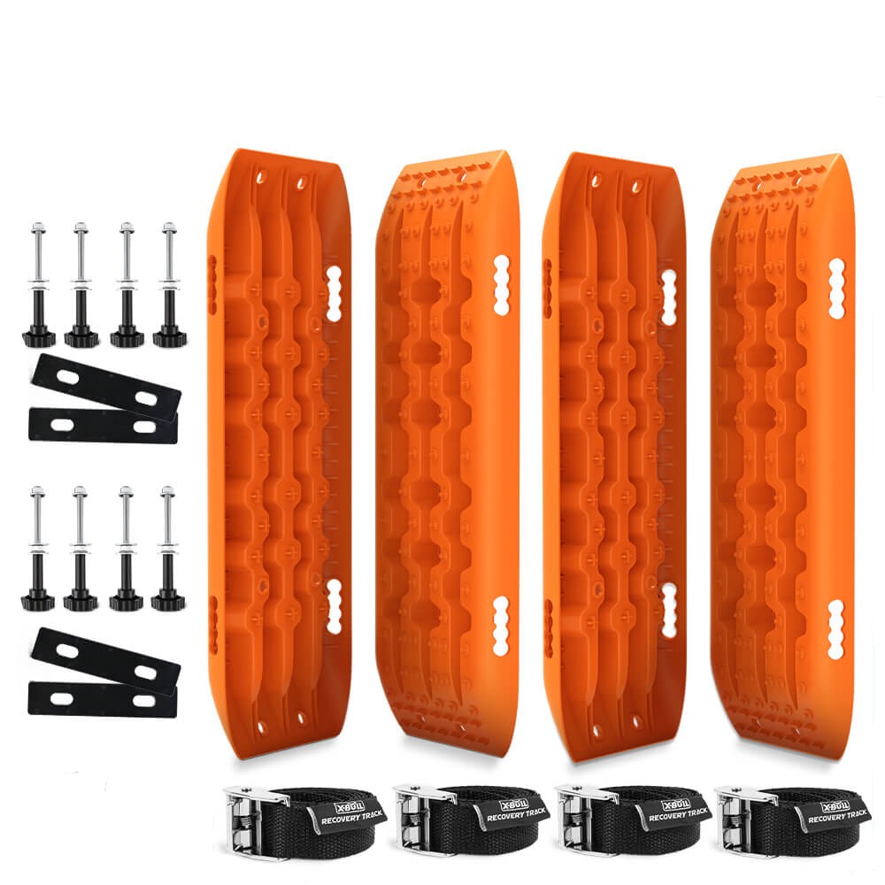 X-Bull 4Wd Recovery Tracks 10T 2 Pairs/ Sand Tracks/ Mud Mounting Bolts Pins Gen 2.0 -Orange