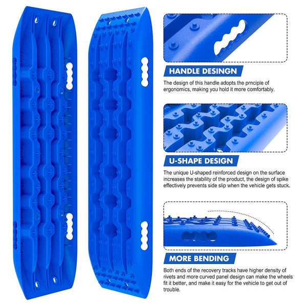 Recovery Tracks X Bull 4X4 10T 2 Pairs/ Sand Tracks/ Mud Mounting Bolts Pins Gen 2.0 Blue