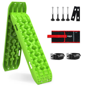 Recovery Tracks X Bull 2Pcs Snow Mud 4Wd With 4Pc Mounting Bolts Green