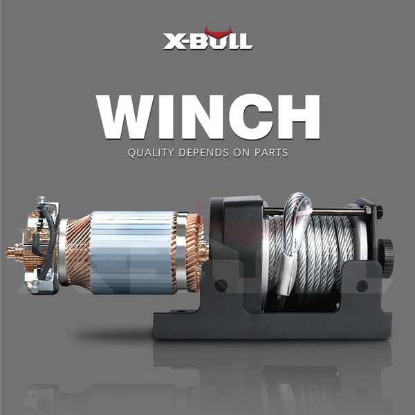X-Bull Electric Winch 3000Lbs Steel Wire Cable 12V Boat Atv 4Wd Trailer 10 Units