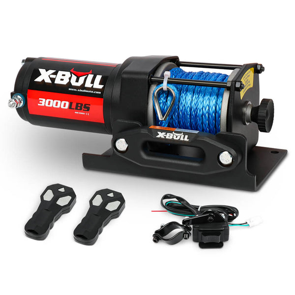 X-Bull 12V Electric Winch 3000Lb Atv Boat Trailer Synthetic Rope