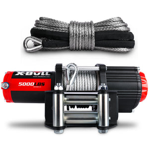 Tow Bars & Winches X Bull Electric Winch 12V 5000Lbs Wireless Steel Cable Atv Boat With 13M Synthetic Rope