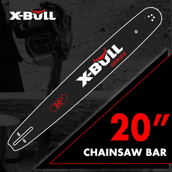 Chainsaws X Bull 20'' Chainsaw Bar And .325 Pitch Gauge 76 Link Universal