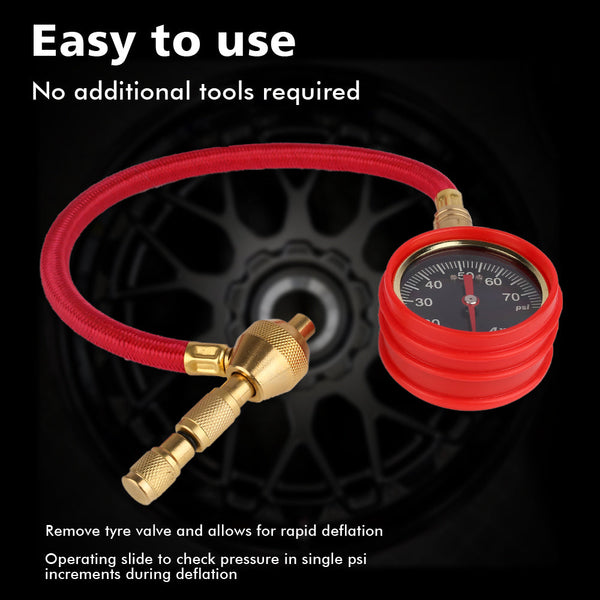 Deflators X Bull Tyre Tire Automatic 4Wd Pressure Gauge Brass