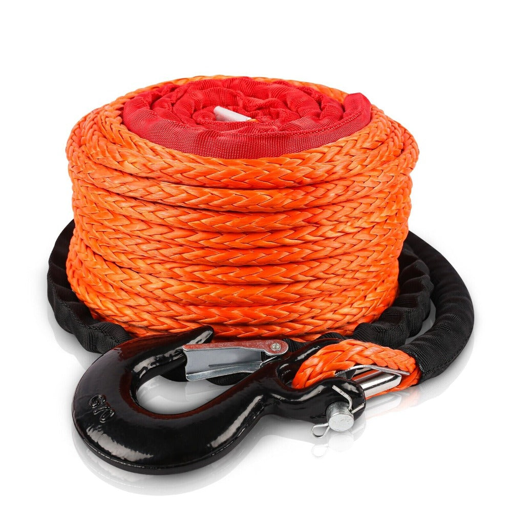 Tow Bars & Winches Zesuper Winch Rope 9.5Mm X 30M Dyneema Sk75 Hook Synthetic Car Tow Recovery Cable