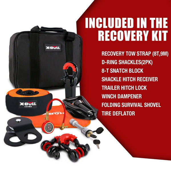 Recovery Tracks X X Bull Winch Recovery Kit 13Pcs Tracks /Snatch Strap Off Road 4X4