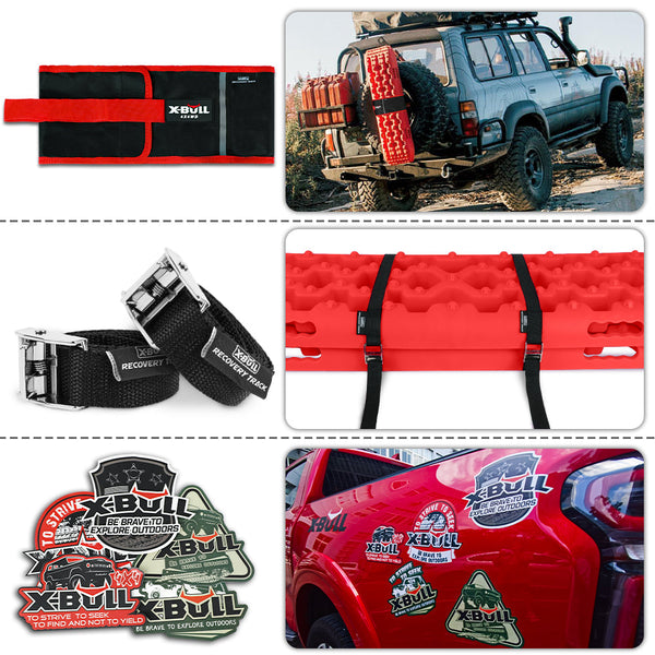 Recovery Tracks X Bull 2 Pairs Sand Mud Snow 4Wd / 4X4 Atv Offroad Stronger Gen 3.0 Red