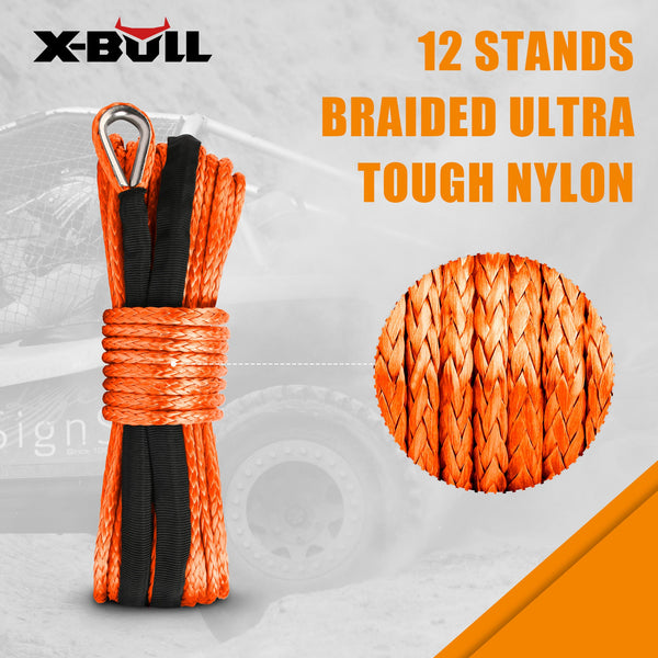 Tow Bars & Winches X Bull Winch Rope Dyneema Synthetic 5.5Mm 13M Tow Recovery Offroad 4Wd