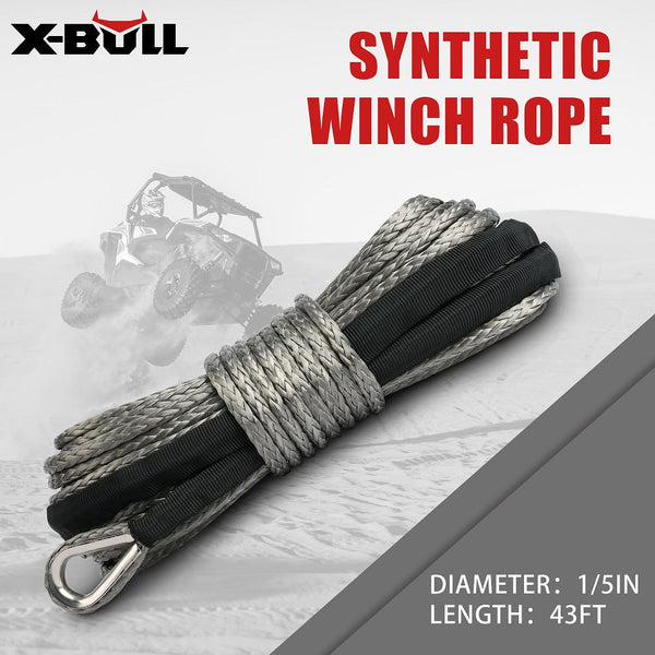 Tow Bars & Winches X Bull Winch Rope 5.5Mm 13M Dyneema Synthetic Tow Recovery Offroad 4Wd4x4