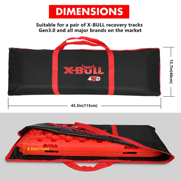 X-Bull Recovery Tracks Carry Bag 4X4 Extraction Tred Black