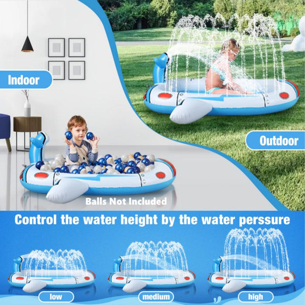 Inflatable & Kid Pools Inflatable Sprinkler Pool For Kids Spaceship