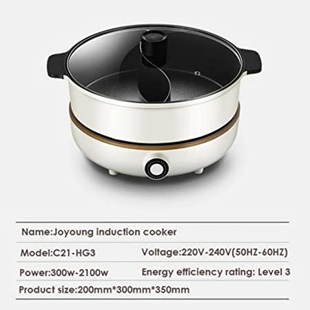 Joyoung Ih Induction Cooker With Hot Pot C21-Cl01, 300W-2100W Adjustable Power Supply, Separated And Stove