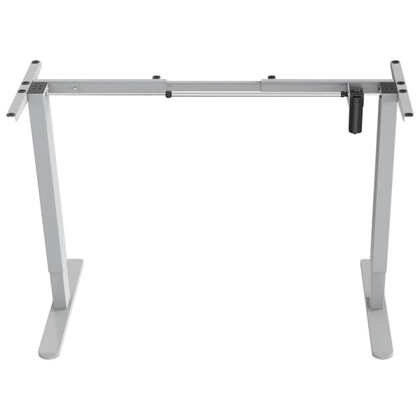 Standing Desks Fortia Single Motor Sit/Stand Desk Frame, 58 X 90 135Cm, 72 118Cm Height Adjustable, 70Kg Load, Silver