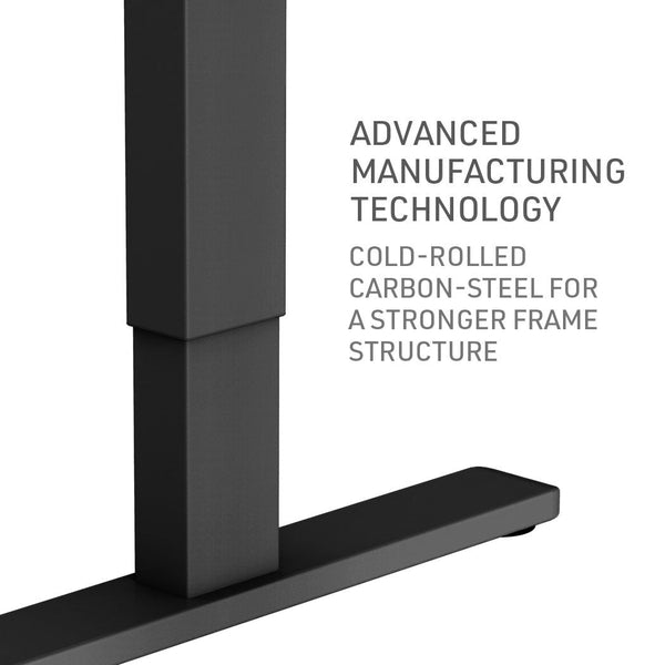 Standing Desks Fortia Sit To Stand Up Standing Desk, 120X60cm, 72 118Cm Electric Height Adjustable, 70Kg Rated, Oak Style/Black Frame