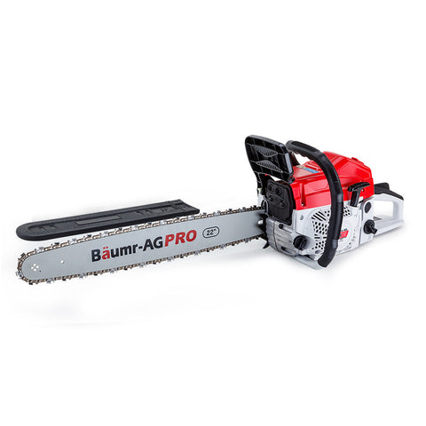 Baumr Baumr-Ag Commercial Petrol Chainsaw E-Start 22" Bar Saw Tree Pruning Top Handle