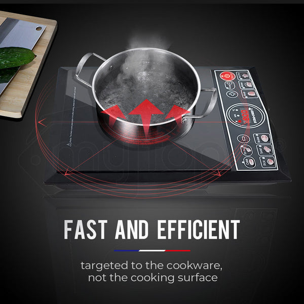 Eurochef Electric Induction Cooktop Portable Kitchen Cooker Ceramic Top