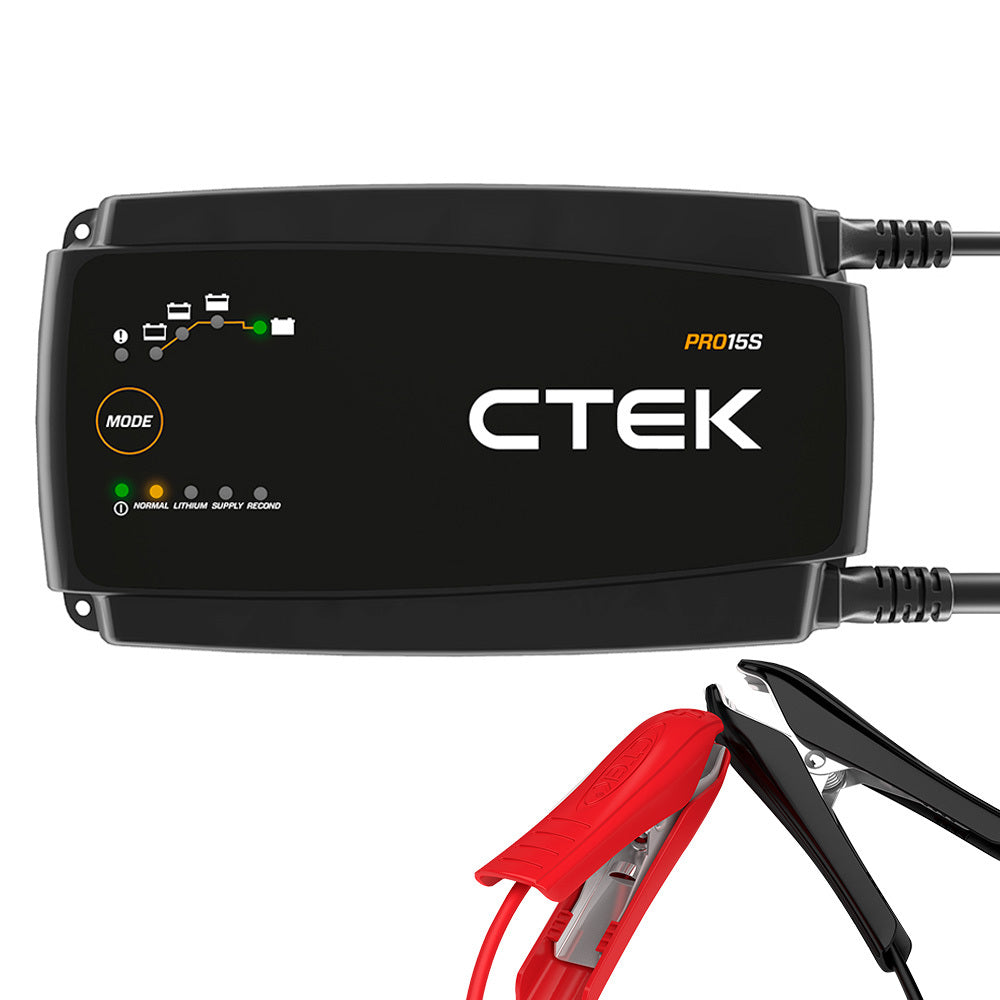 Ctek Pro15s 15A 12V Battery Charger Maintainer Workshop Automatic Lithium Smart