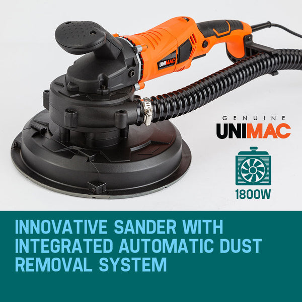 Air Filtration Systems Unimac 1800W Drywall Sander Plaster Automatic Wall Gyprock Vacuum System