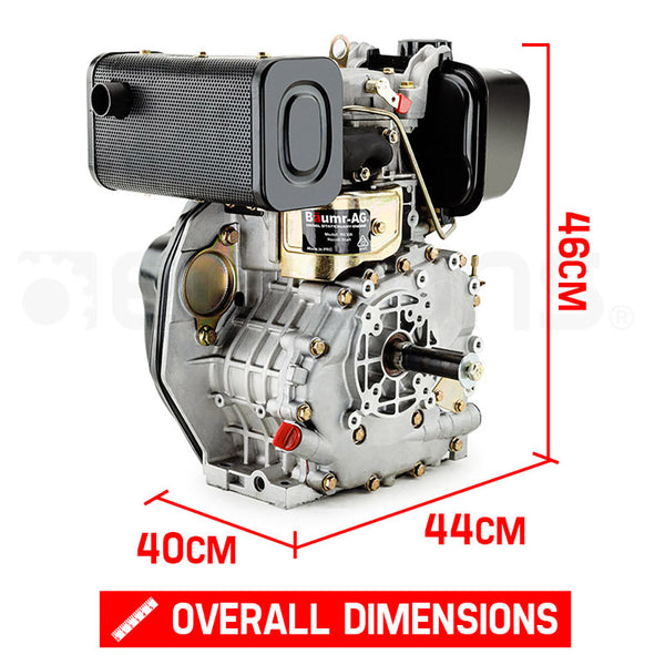 Multi Purpose Power Tool Engines Baumr Ag 7Hp Diesel Stationary Engine 4 Stroke Ohv Horizontal Shaft Motor