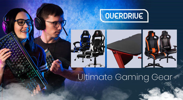 Home Office Desks Overdrive Gaming Desk 120Cm Pc Table Setup Computer Carbon Fiber Style Black