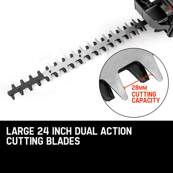 Hedge Trimmers Baumr Baumr Ag 26Cc Petrol Hedge Trimmer 2 Stroke Clipper Saw Precision 24 Blade