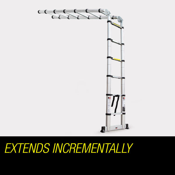 Ladders Bullet 3.8M Multipurpose Telescopic Folding Ladder Aluminium Alloy Extension