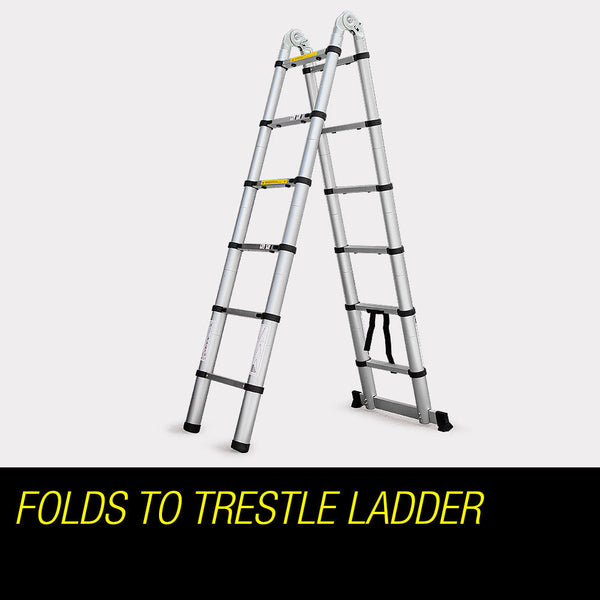 Ladders Bullet 3.8M Multipurpose Telescopic Folding Ladder Aluminium Alloy Extension