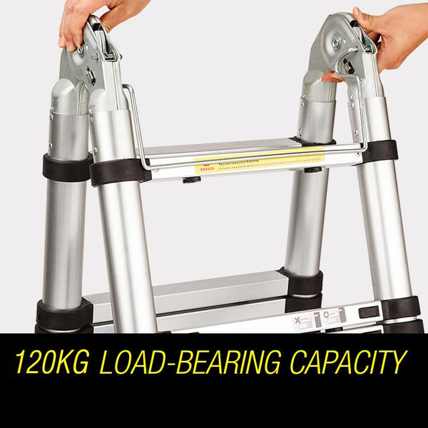 Ladders Bullet 3.8M Multipurpose Telescopic Folding Ladder Aluminium Alloy Extension