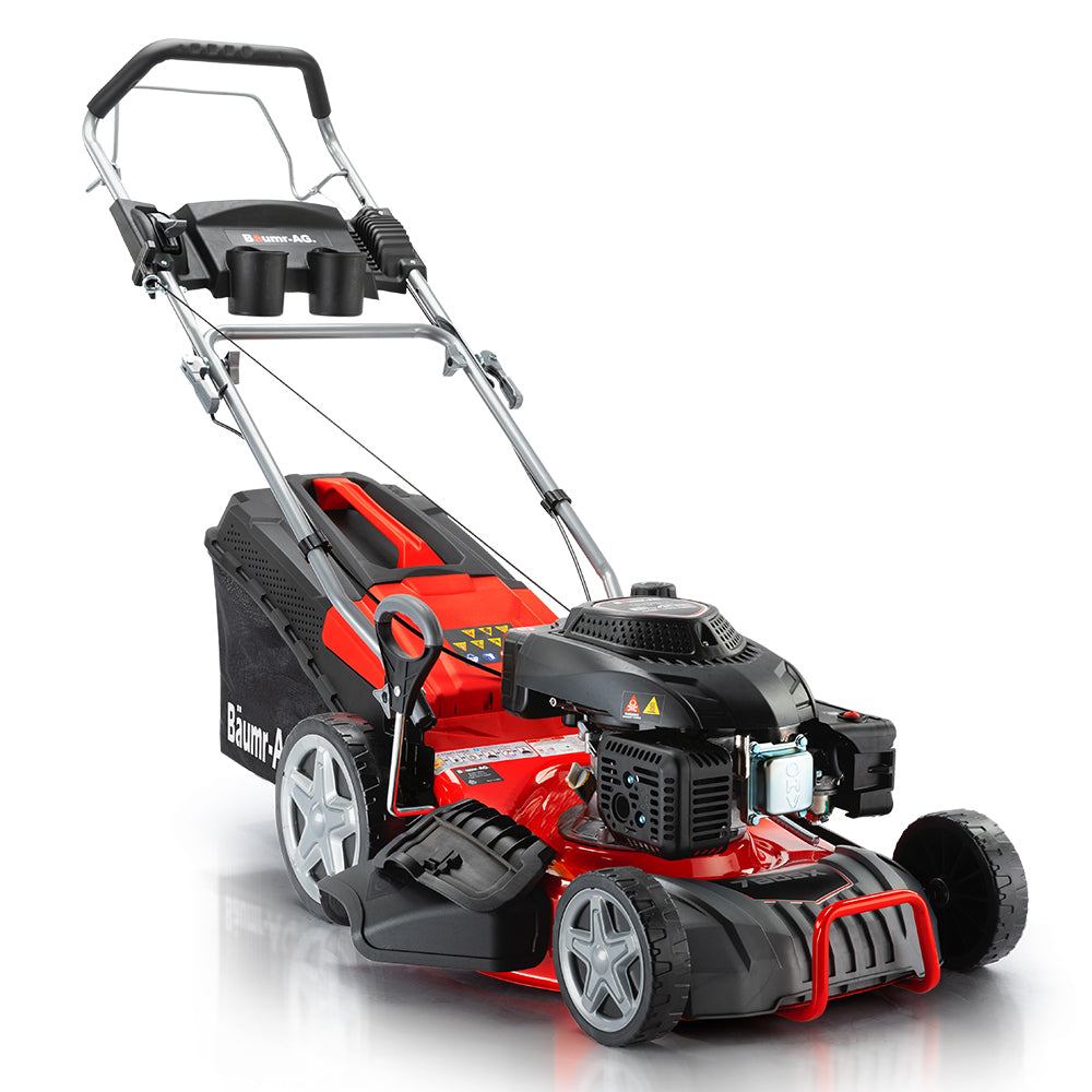 Petrol Mowers Baumr Ag Lawn Mower 18 220Cc Petrol Self Propelled Push Lawnmower 4 Stroke