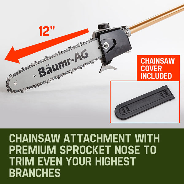 Chainsaws Baumr Ag 65Cc Pole Chainsaw Saw Petrol Tree Pruner Extendable Cutter