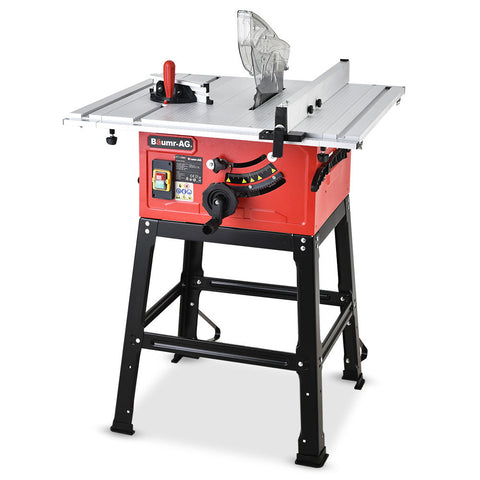 Table Saws Baumr Ag 2000W 254Mm Corded Table Saw With Stand, Extendable, Laser Guide