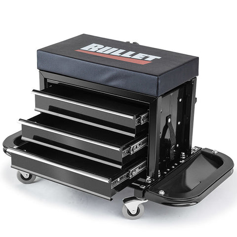 Tool Boxes Bullet Rolling Tool Box Stool Mechanic Creeper Toolbox Seat Cushion Garage Tray