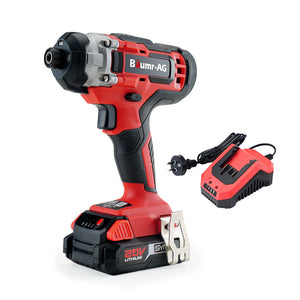 Screw Guns & Screwdrivers Baumr Ag 20V Cordless Impact Driver Lithium Screwdriver Kit W/ Battery Charger