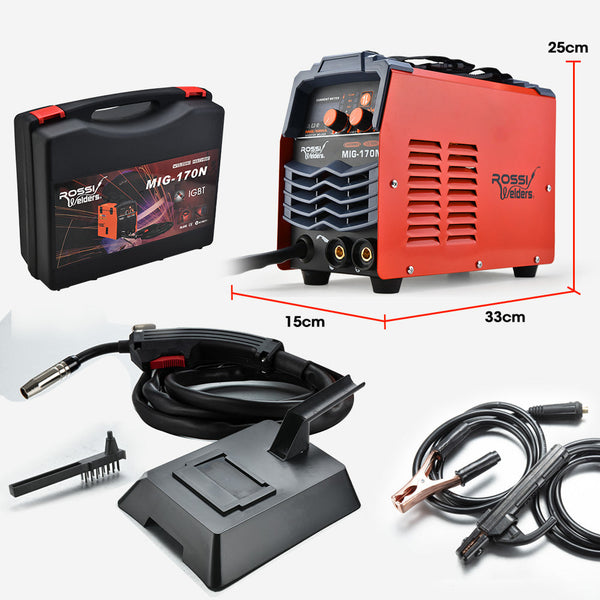 Inverter Welders Rossi 170 Amp Portable Inverter Mig Stick Arc Welder, With Carry Case & Accessories