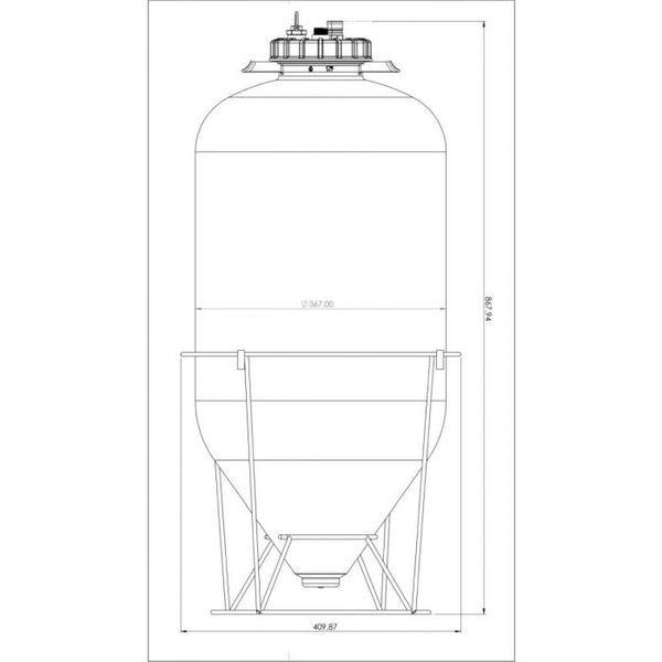 Fermenters Keg King Snub Nose 60L Fermenter