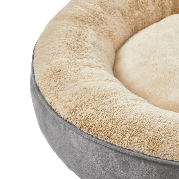 Pet Beds Feandrea 50Cm Dog Sofa Bed Round Shape Fabric Light Grey