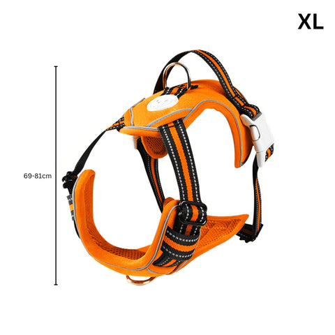 Floofi Dog Harness Vest Xl Size (Orange) Fi-Pc-181-Xl