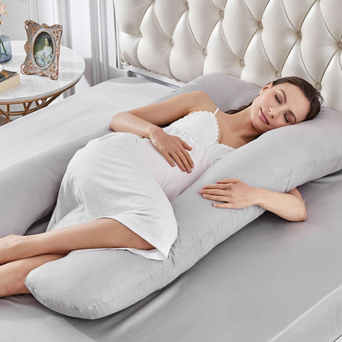 Gominimo Pregnancy Maternity Nursing Pillow With Pillowcase Grey Gopp100bl