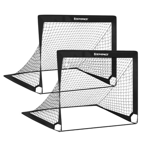 Soccer Goals Songmics Set Of 2 Portable Soccer Net 120Cm Black