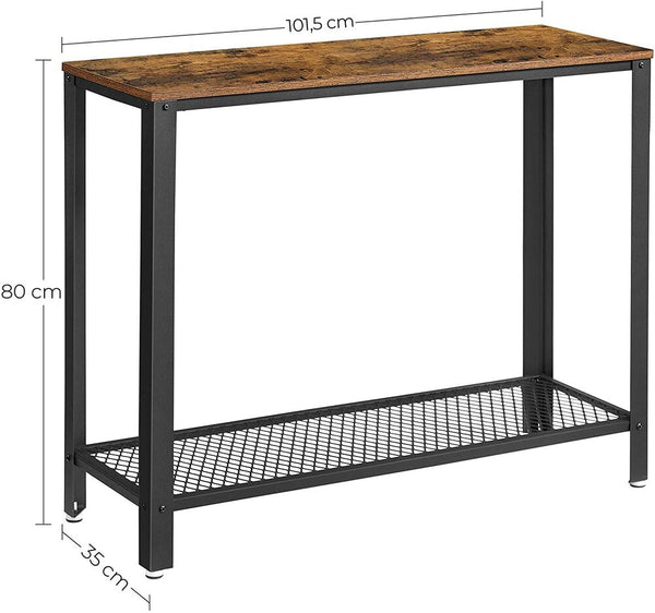 Hall Tables Vasagle Console Table Rustic Brown And Black Lnt80x