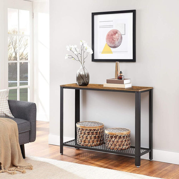 Hall Tables Vasagle Console Table Rustic Brown And Black Lnt80x