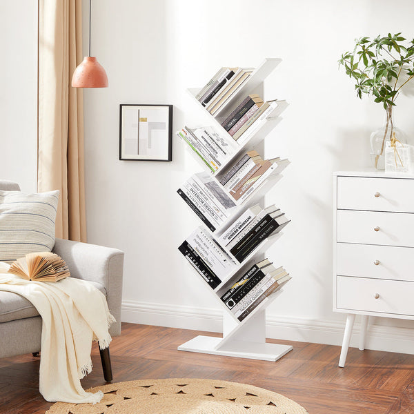 Vasagle Tree Bookshelf 8 Tier White Lbc11wtv1