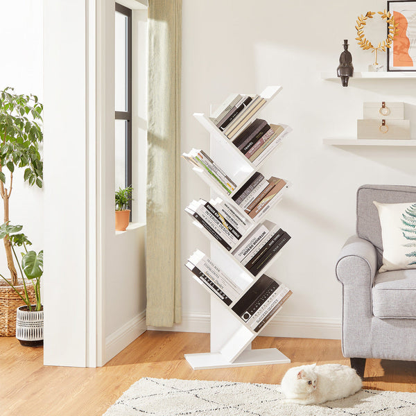 Vasagle Tree Bookshelf 8 Tier White Lbc11wtv1