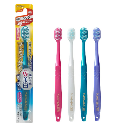 Toothbrushes Ebisu [6 Pack] Premiumcare Toothbrush No. 62 Whitening Broad Head Massage