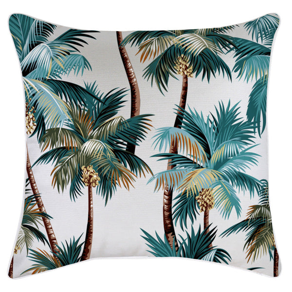 Cushion Covers Cushion Cover With Piping Palm Trees White 60Cm X