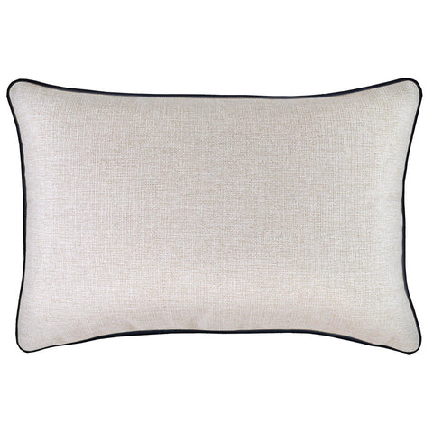 Cushion Covers Cushion Cover With Black Piping Natural 35Cm X 50Cm