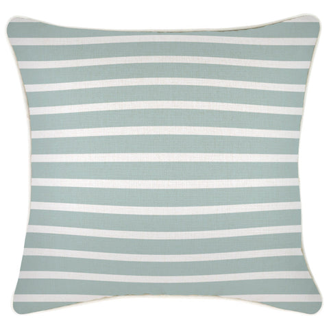 Cushion Covers Cushion Cover With Piping Hampton Stripe Seafoam 45Cm X