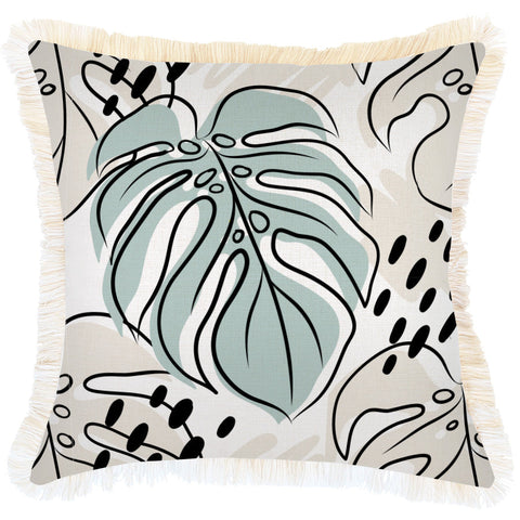 Cushion Covers Cushion Cover Coastal Fringe Rainforest Seafoam 45Cm X Decorative Soft Tex