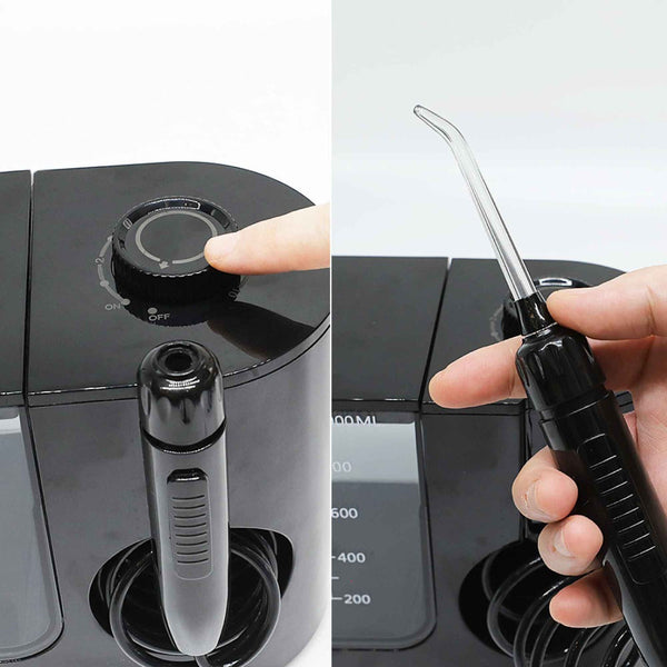 Dental Floss & Flossers Water Jet Dental Flosser 1000Ml Black Electric Oral Pressure Irrigator